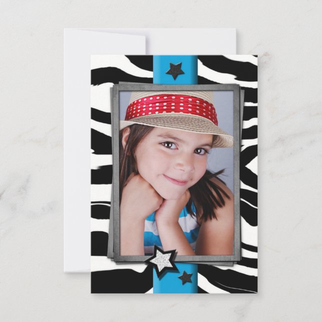 Zebra Birthday Kort (Framsida)