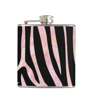Zebra Black and Rosa Print Fickplunta
