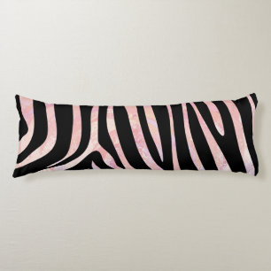 Zebra Black and Rosa Print Kroppskudde