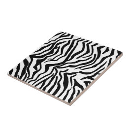 Zebra Black and White Gömmer Päls Mönster Kakelplatta
