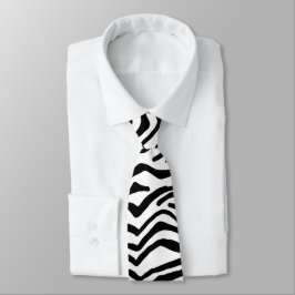 Zebra Black and White Gömmer Päls Mönster Slips