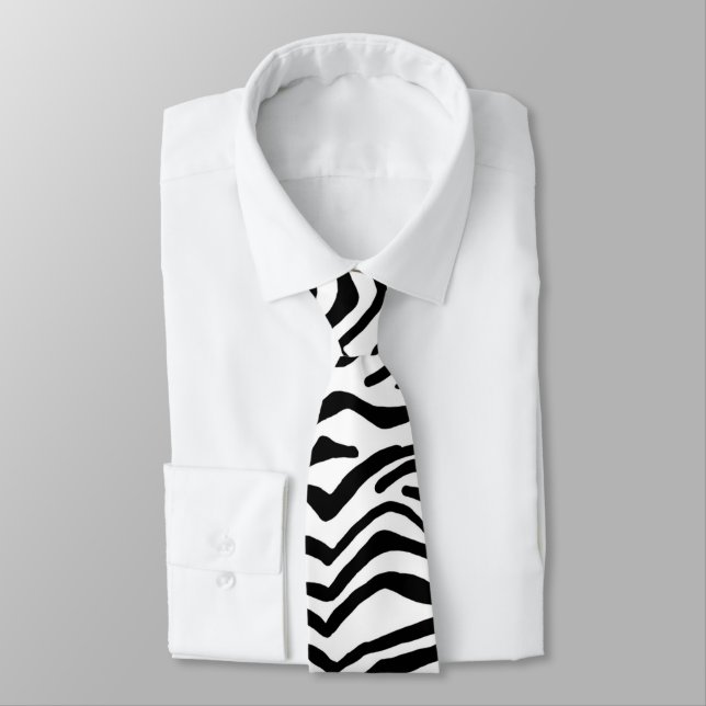 Zebra Black and White Gömmer Päls Mönster Slips (Bunden)