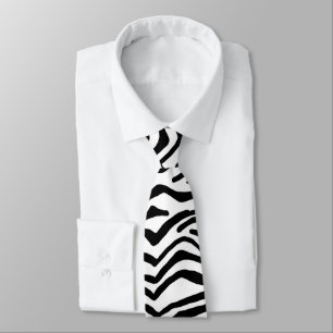 Zebra Black and White Gömmer Päls Mönster Slips