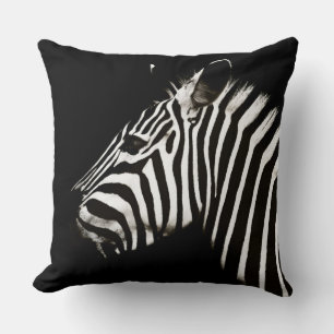 Zebra Black and White Rand Animal Kudde