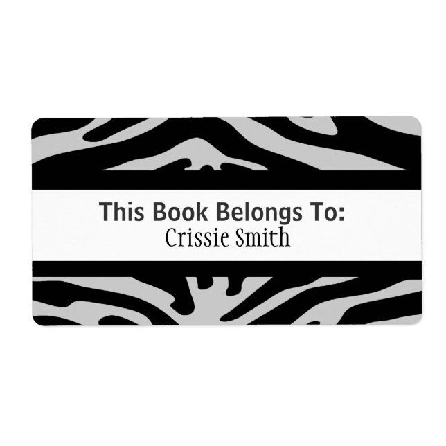 Zebra Black & Grått Fraktsedel (Framsidan)