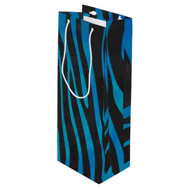 Zebra Black och Blue Print (Framsidan Vinklad)