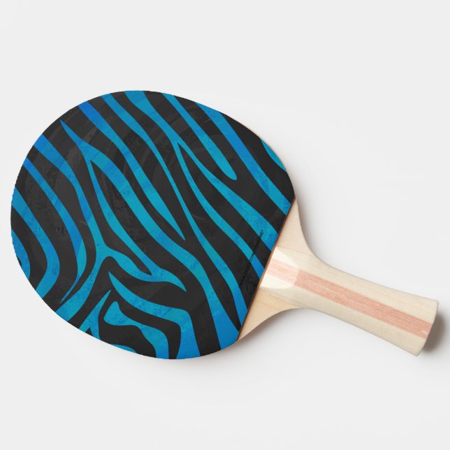 Zebra Black och Blue Print Pingisracket (Sidan)