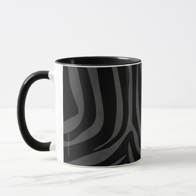 Zebra Black och Grått Print Mugg (Vänster)