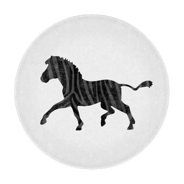 Zebra Black och Grått Print Silhouette (Framsidan)