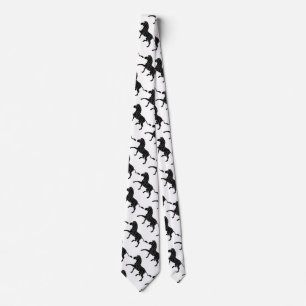 Zebra Black och Grått Print Silhouette Slips
