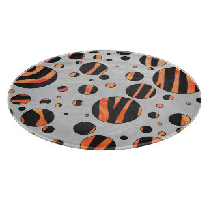 Zebra Black och Orange Polka dots
