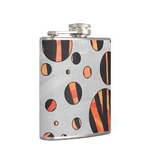 Zebra Black och Orange Polka dots Fickplunta