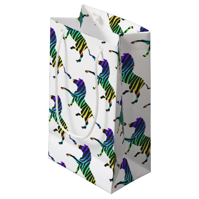 Zebra Black och Rainbow Silhouette (Framsidan Vinklad)