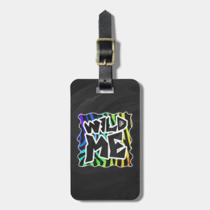 Zebra Black och Rainbow Vild me Bagagebricka