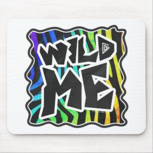 Zebra Black och Rainbow Vild me Musmatta