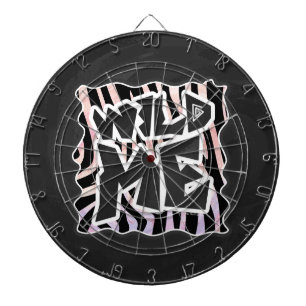 Zebra Black och Rosa Vild mig Piltavla