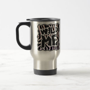 Zebra Black och Rosa Vild mig Resemugg