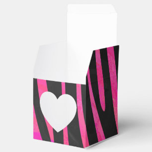 Zebra Black och Shock rosa Print Presentaskar
