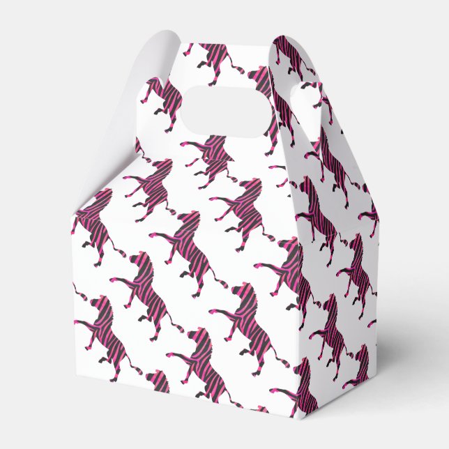 Zebra Black och Shock rosa Silhouette Presentaskar (Framsidan Sidan)