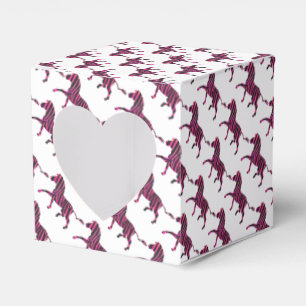 Zebra Black och Shock rosa Silhouette Presentaskar