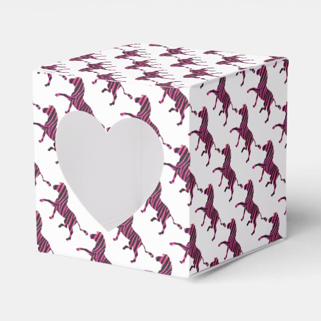 Zebra Black och Shock rosa Silhouette Presentaskar (Framsidan Sidan)