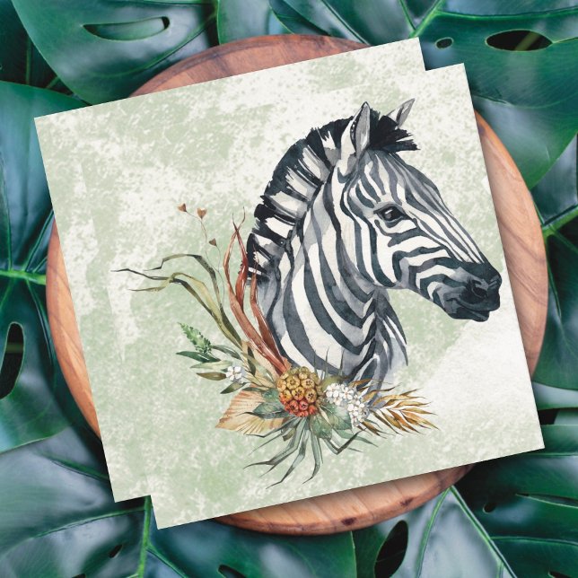 Zebra Blommigt Card (Skapare uppladdad)