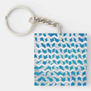 Zebra Blue och White Chevron