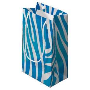 Zebra Blue och White Print