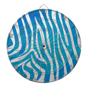Zebra Blue och White Print Darttavla