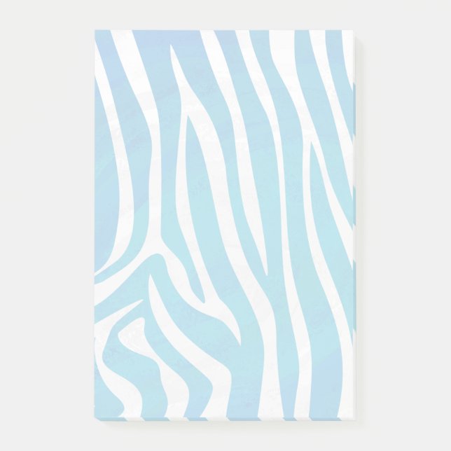 Zebra Blue och White Print Post-it Block (Framsida)