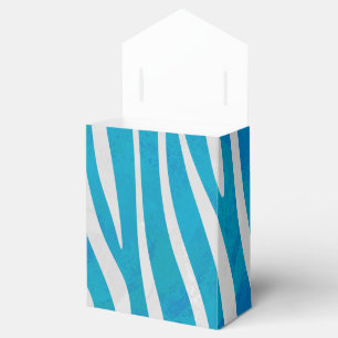 Zebra Blue och White Print Presentaskar