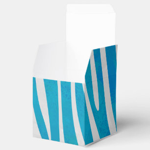 Zebra Blue och White Print Presentaskar