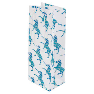 Zebra Blue och White Silhouette