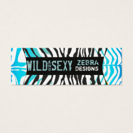 Zebra Blue Wildest Rand Ornamentation Litet Visitkort