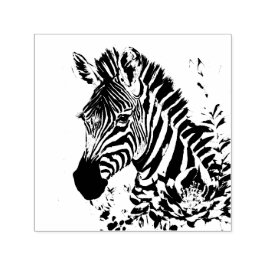Zebra Botanical Art Självfärgande Stämpel
