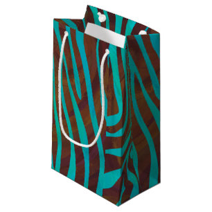 Zebra Brown och Teal Print