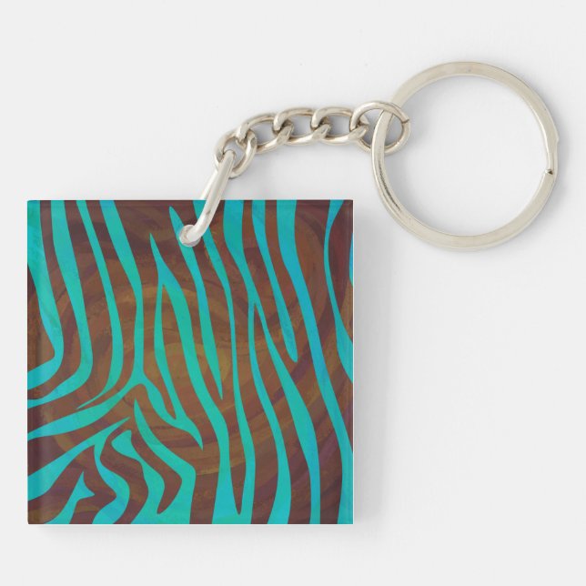Zebra Brown och Teal Print (Baksidan)