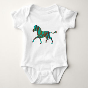Zebra Brown och Teal Print shirts T Shirt