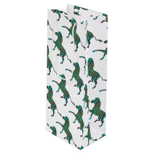 Zebra Brown och Teal Print Silhouette