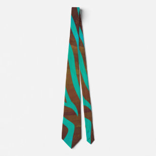 Zebra Brown och Teal Print Slips