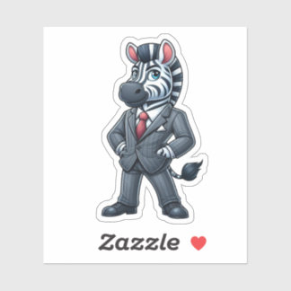 zebra,chef zebra klistermärken