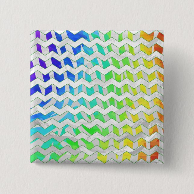 Zebra Chevron Rainbow and White Print Knapp (Framsida)