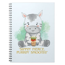 zebra-citattecken tecknad druckit te anteckningsbok