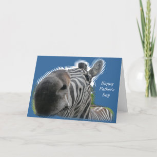 Zebra Closeup - Lycklig Fars dag Kort