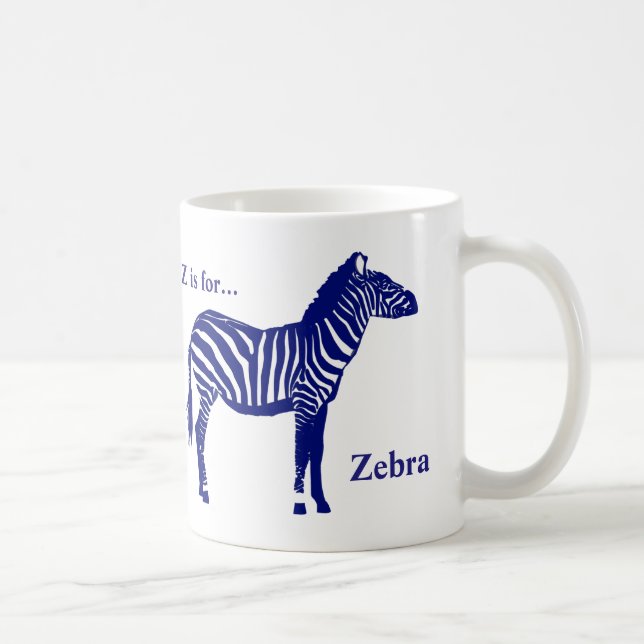 Zebra-Cobalt Blue och White Kaffemugg (Höger)
