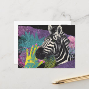 Zebra Collage Vykort