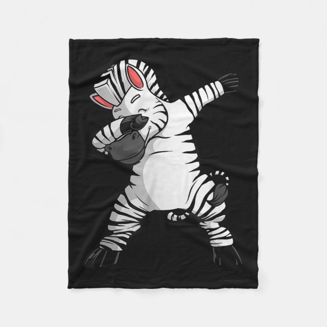 Zebra Costume For Kids Boys Girls Zoo Animal Print Fleecefilt (Framsidan)