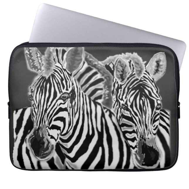 Zebra Couple Laptop sleeve (Framsidan)