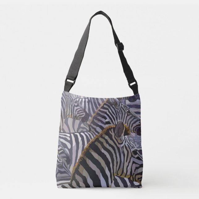 Zebra - Crossbody Totebag Axelväska (Framsida)