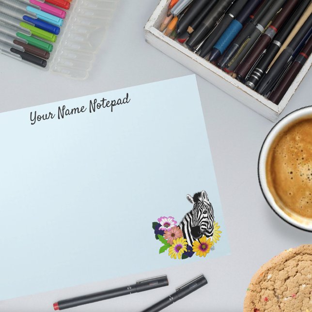 Zebra Daisys Blue Anteckningsblock (Skapare uppladdad)